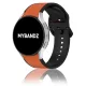 MYBANDZ rés-nélküli szilikon óraszíj Galaxy Watch 4-5-6-7 /narancs-fekete/ 20mm