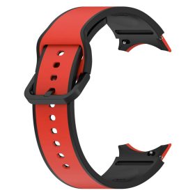   MYBANDZ rés-nélküli szilikon óraszíj Galaxy Watch 4-5-6 /piros-fekete/ 20mm