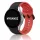 MYBANDZ rés-nélküli szilikon óraszíj Galaxy Watch 4-5-6-7 /fekete-piros/ 20mm