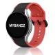 MYBANDZ rés-nélküli szilikon óraszíj Galaxy Watch 4-5-6-7 /fekete-piros/ 20mm