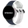 MYBANDZ rés-nélküli szilikon óraszíj Galaxy Watch 4-5-6-7 /kék-fehér/ 20mm