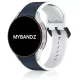 MYBANDZ rés-nélküli szilikon óraszíj Galaxy Watch 4-5-6-7 /kék-fehér/ 20mm
