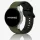 MYBANDZ rés-nélküli szilikon óraszíj Galaxy Watch 4-5-6-7 /khaki-fekete/ 20mm