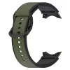 MYBANDZ rés-nélküli szilikon óraszíj Galaxy Watch 4-5-6-7 /khaki-fekete/ 20mm