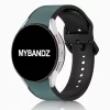 MYBANDZ rés-nélküli szilikon óraszíj Galaxy Watch 4-5-6-7 /zöldeskék-fekete/ 20mm