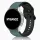 MYBANDZ rés-nélküli szilikon óraszíj Galaxy Watch 4-5-6-7 /zöldeskék-fekete/ 20mm