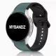 MYBANDZ rés-nélküli szilikon óraszíj Galaxy Watch 4-5-6-7 /zöldeskék-fekete/ 20mm