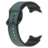 MYBANDZ rés-nélküli szilikon óraszíj Galaxy Watch 4-5-6-7 /zöldeskék-fekete/ 20mm