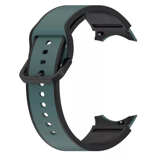 MYBANDZ rés-nélküli szilikon óraszíj Galaxy Watch 4-5-6-7 /zöldeskék-fekete/ 20mm