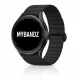 MYBANDZ mágneses szilikon óraszíj Galaxy Watch 4-5-6-7/fekete/ 20mm