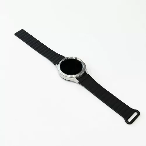 MYBANDZ mágneses szilikon óraszíj Galaxy Watch 4-5-6-7/fekete/ 20mm
