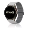 MYBANDZ mágneses szilikon óraszíj Galaxy Watch 4-5-6-7/világos szürke-szürke/ 20mm