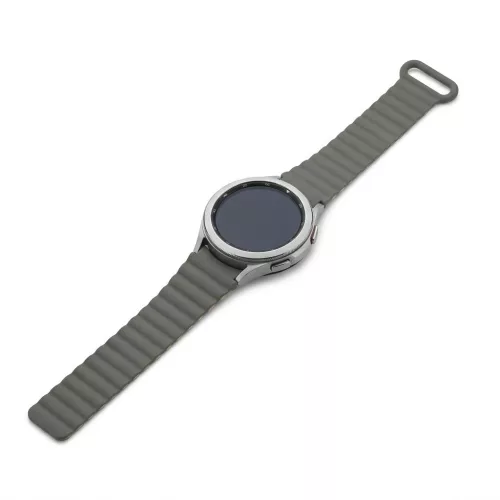 MYBANDZ mágneses szilikon óraszíj Galaxy Watch 4-5-6-7/szürke-bézs/ 20mm