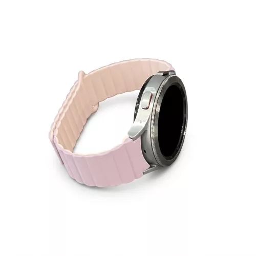 MYBANDZ mágneses szilikon óraszíj Galaxy Watch 4-5-6-7/levendula-púder/ 20mm
