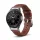 MYBANDZ Elegáns bőróraszíj Galaxy Watch 4-5-6-7/vörösbarna(ezüst csat)/ 20mm