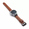 MYBANDZ Elegáns bőróraszíj Galaxy Watch 4-5-6-7/vörösbarna(fekete csat)/ 20mm