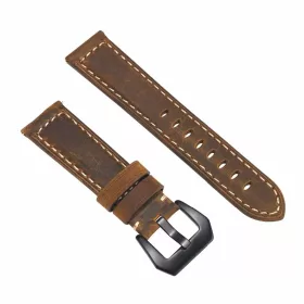   MYBANDZ Elegáns bőróraszíj/barna(fekete csat) Samsung Galaxy Watch 4-5-6-7/20mm