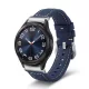 MYBANDZ Elegáns bőróraszíj Galaxy Watch 4-5-6-7/kék(ezüst csat)/ 20mm