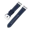 MYBANDZ Elegáns bőróraszíj Galaxy Watch 4-5-6-7/kék(ezüst csat)/ 20mm