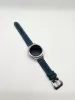 MYBANDZ Elegáns bőróraszíj Galaxy Watch 4-5-6-7/kék(ezüst csat)/ 20mm