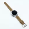 MYBANDZ Elegáns bőróraszíj Galaxy Watch 4-5-6-7/barna(ezüst csat)/ 20mm