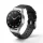 MYBANDZ Elegáns bőróraszíj Galaxy Watch 4-5-6-7/fekete(ezüst csat)/ 20mm