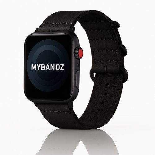 Apple Watch vintage bőróraszíj-fekete 44/45/46 és 49 mm