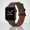 Apple Watch vintage bőróraszíj-sötét barna 44/45/46 és 49 mm