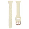 MYBANDZ Elegáns slim bőróraszíj rosegold csattal /krémfehér/20mm