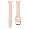 MYBANDZ Elegáns slim bőróraszíj rosegold csattal /púder/20mm
