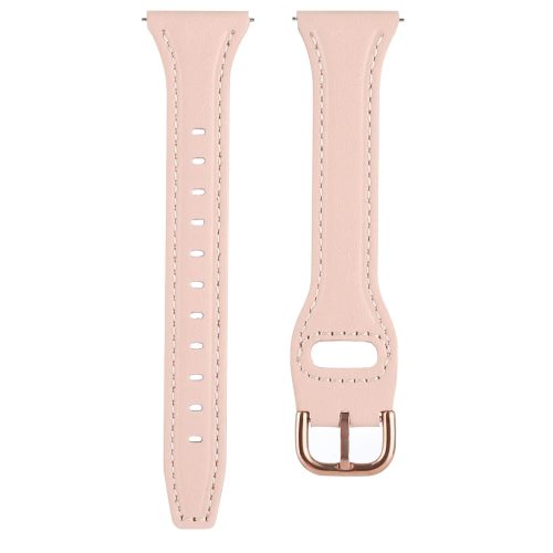MYBANDZ Elegáns slim bőróraszíj rosegold csattal /púder/20mm