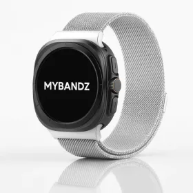   Mybandz Milánói mágneses fém óraszíj-ezüst/Samsung Galaxy Watch Ultra