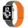 Apple Watch mágneses kétrészes szilikon szíj /szürke-narancs/ 40/41 és 42 mm