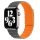 Apple Watch mágneses kétrészes szilikon szíj /szürke-narancs/ 40/41 és 42 mm