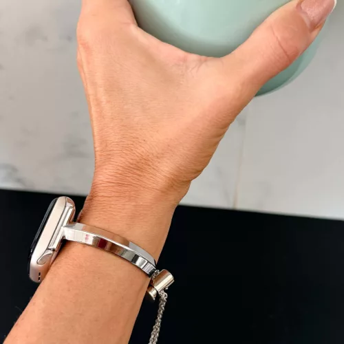 Apple Watch SilkChain fém szíj / ezüst / 40/41 és 42mm