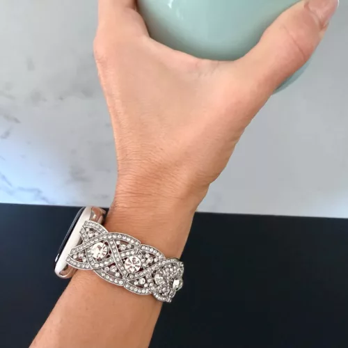 Apple Watch CrystalLace fém szíj / ezüst / 40/41 és 42mm