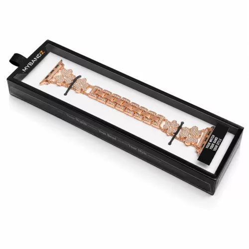 Apple Watch FloralShine fém szíj / rosegold/ 40/41 és 42mm