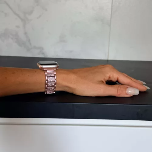 Apple Watch DIamond fém szíj / pinkarany / 40/41 és 42mm
