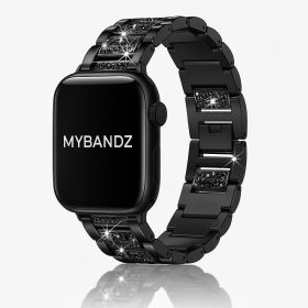 Apple Watch DIamond fém szíj / fekete / 42/44/45/49