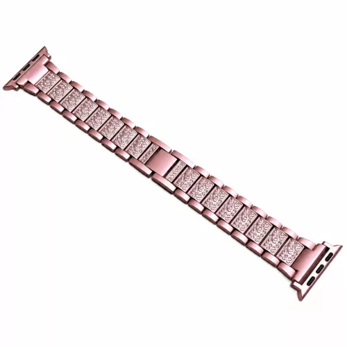 Apple Watch DIamond  fém szíj / pinkarany / 42/44/45/49