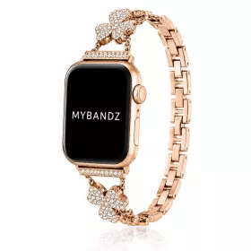 Apple Watch FloralShine fém szíj / rosegold/ 42/44/45/49