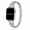 Apple Watch FloralShine fém szíj / ezüst / 42/44/45/49