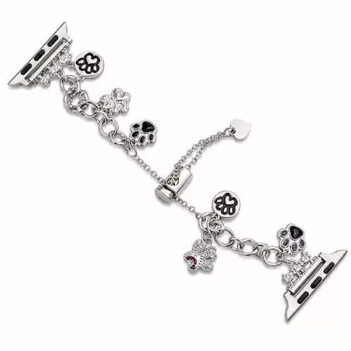 Apple Watch PawCharm fém szíj / ezüst/ 42/44/45/49