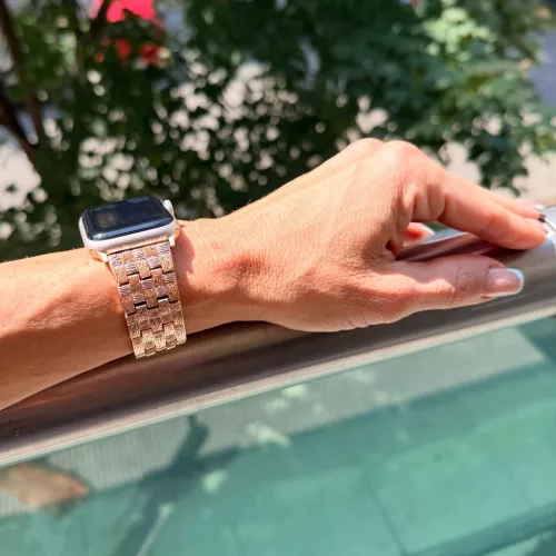 Apple Watch CrossLink fém szíj /rosegold/ 42/44/45/49