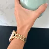 Apple Watch FloralCharm fém szíj / arany / 42/44/45/49