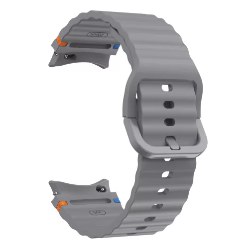 MYBANDZ Waves szilikon óraszíj-sötétszürke/Samsung Galaxy Watch 4-5-6-7