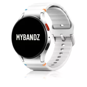   MYBANDZ Waves szilikon óraszíj-fehér/Samsung Galaxy Watch 4-5-6-7