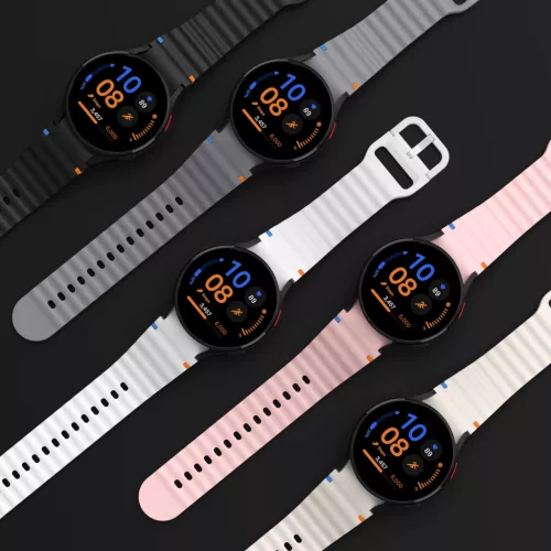 MYBANDZ Waves szilikon óraszíj-babakék/Samsung Galaxy Watch 4-5-6-7