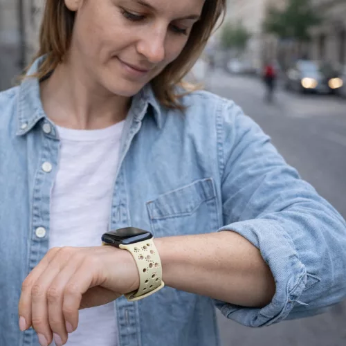 Apple Watch Paw szilikon óraszíj/bézs/38/40/41mm