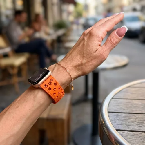 Apple Watch Paw szilikon óraszíj/narancs/44/45/46/49 mm